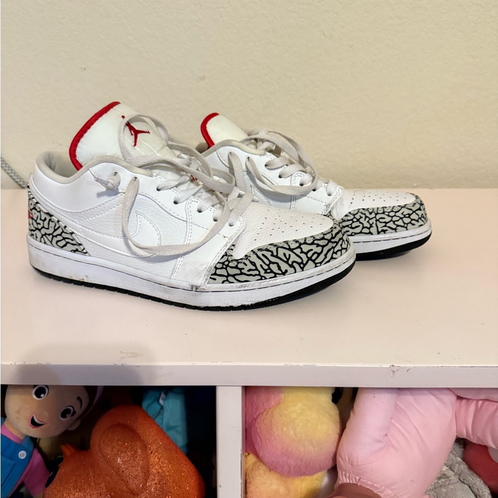 Jordan White and Black Athletic Shoes